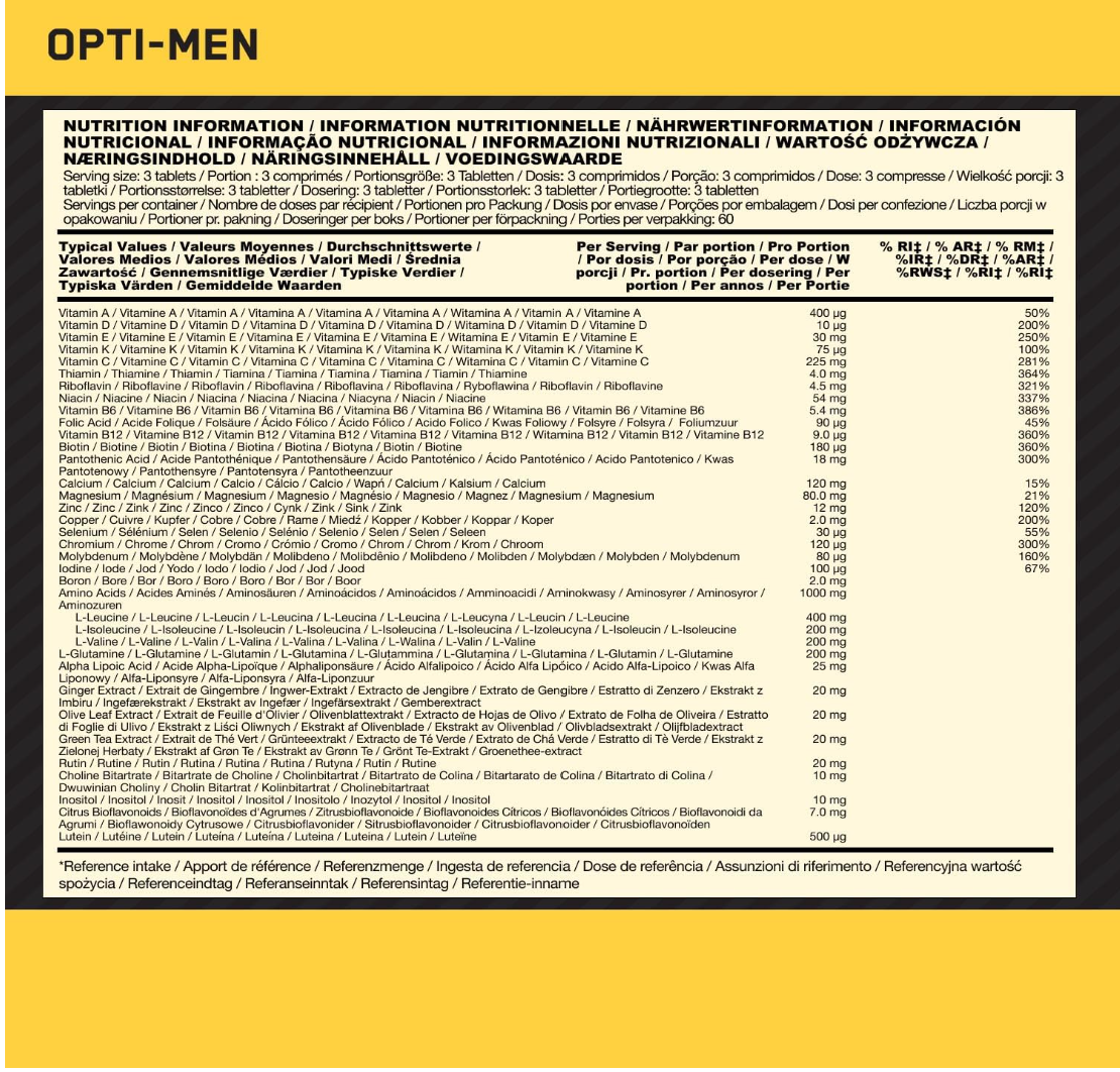 Optimum Nutrition Opti-Men - Image 6
