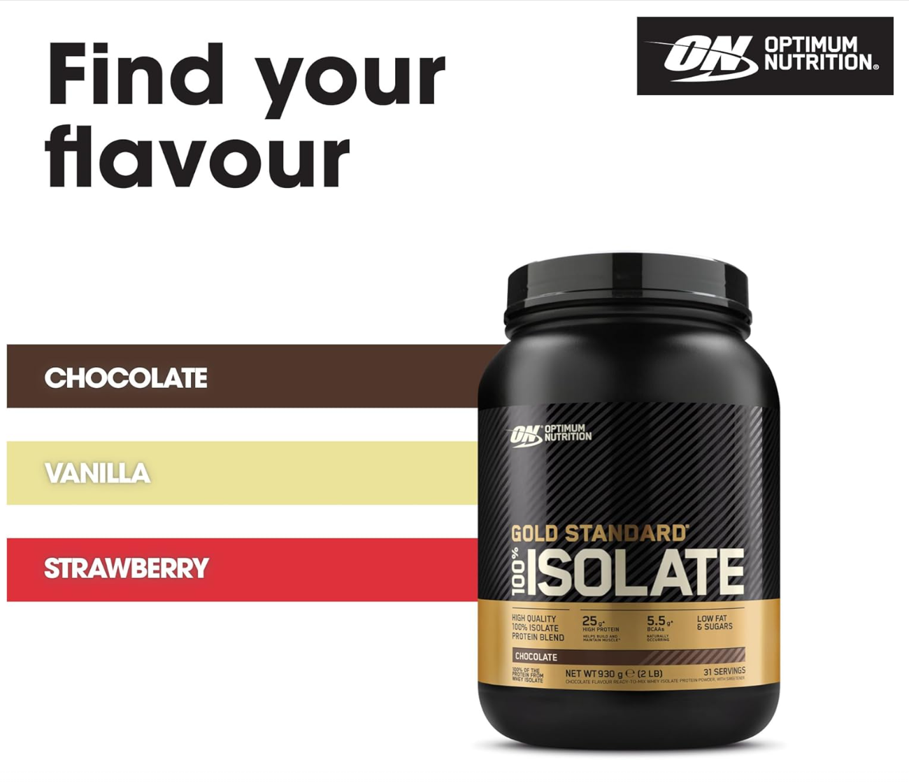 Optimum Nutrition Gold Standard 100% Whey Isolate 930g - Image 5